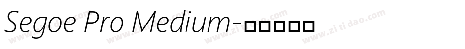 Segoe Pro Medium字体转换